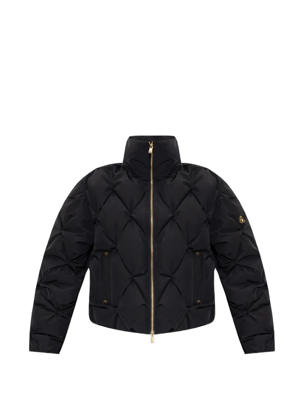 Moose Knuckles quilted stand-up collar jacket - Black