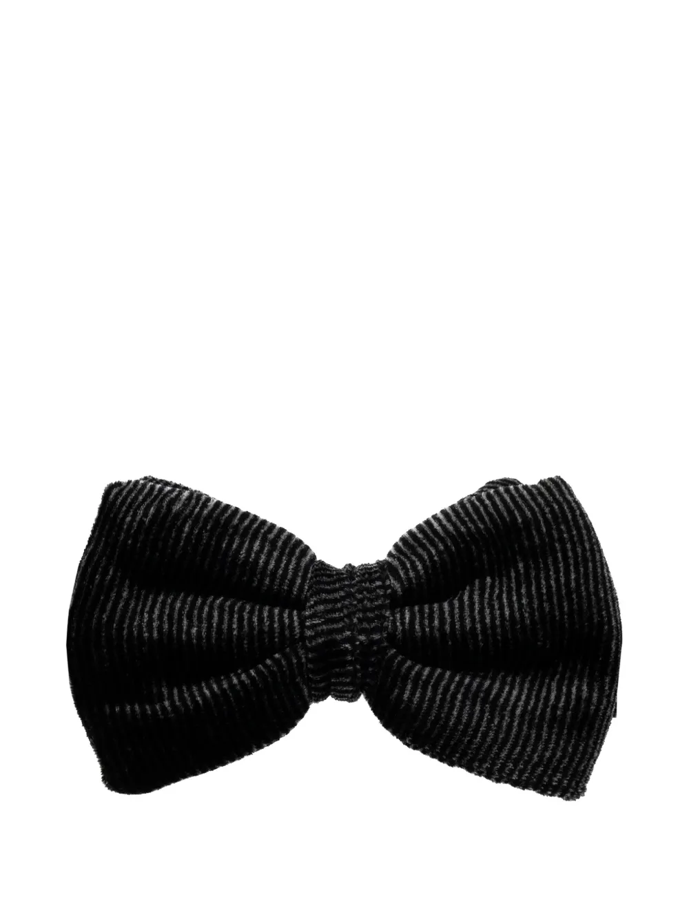 Giorgio Armani velvet ribbed bow tie Grijs