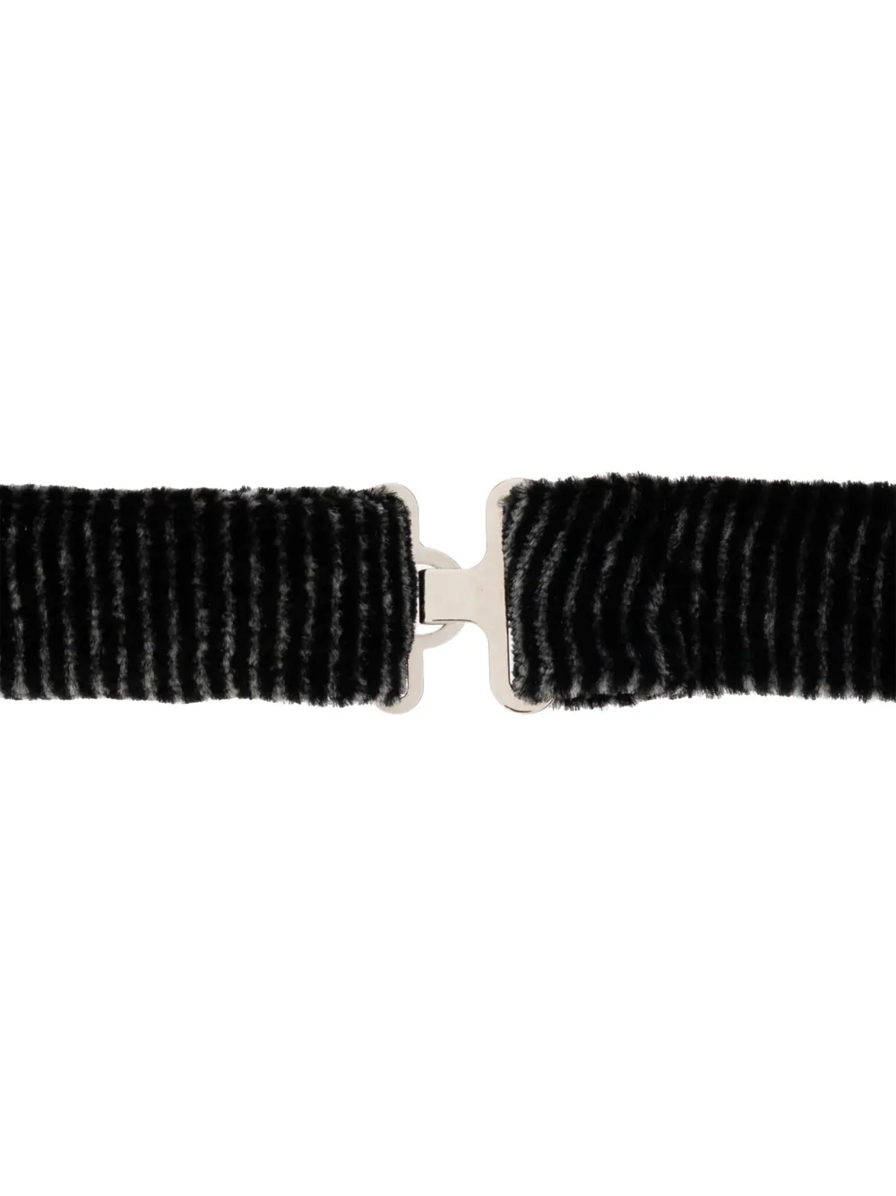 Giorgio Armani velvet ribbed bow tie Grijs