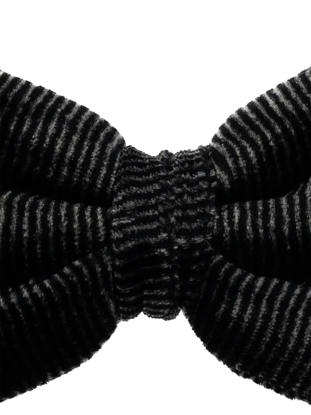 Giorgio Armani velvet ribbed bow tie Grijs