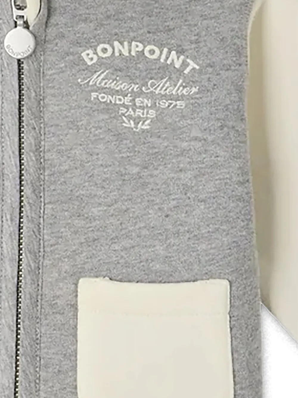 Bonpoint Mass logo-print hoodie Grijs