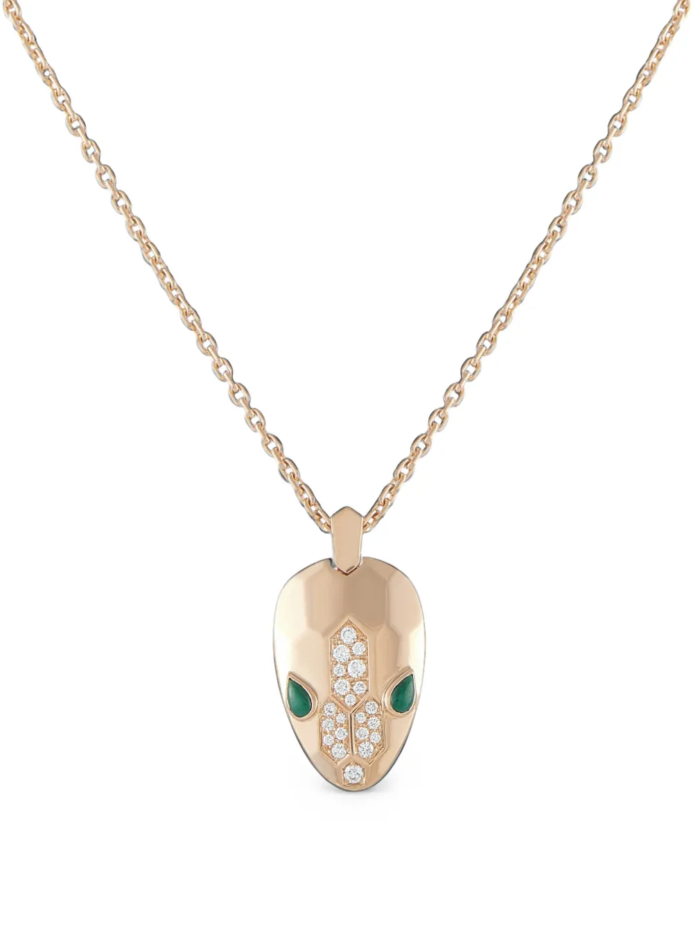 Bvlgari Pre-Owned Serpenti Seduttori diamond malachite necklace - Rosa