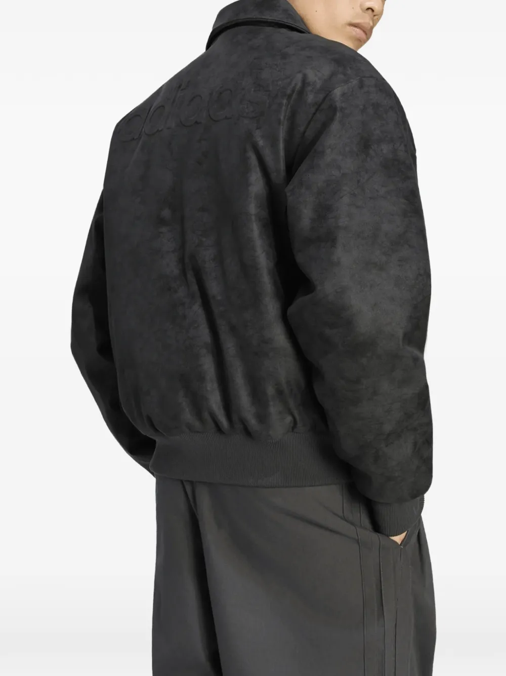 adidas Munich 93 pleather jacket Zwart