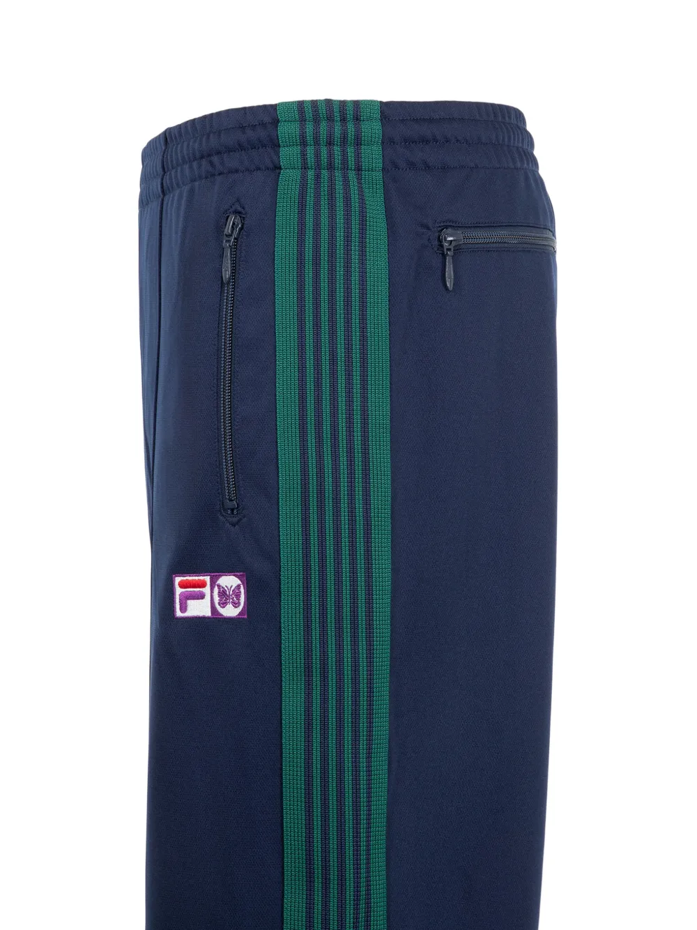 Needles x Fila Ventisei side-stripe track pants Blauw