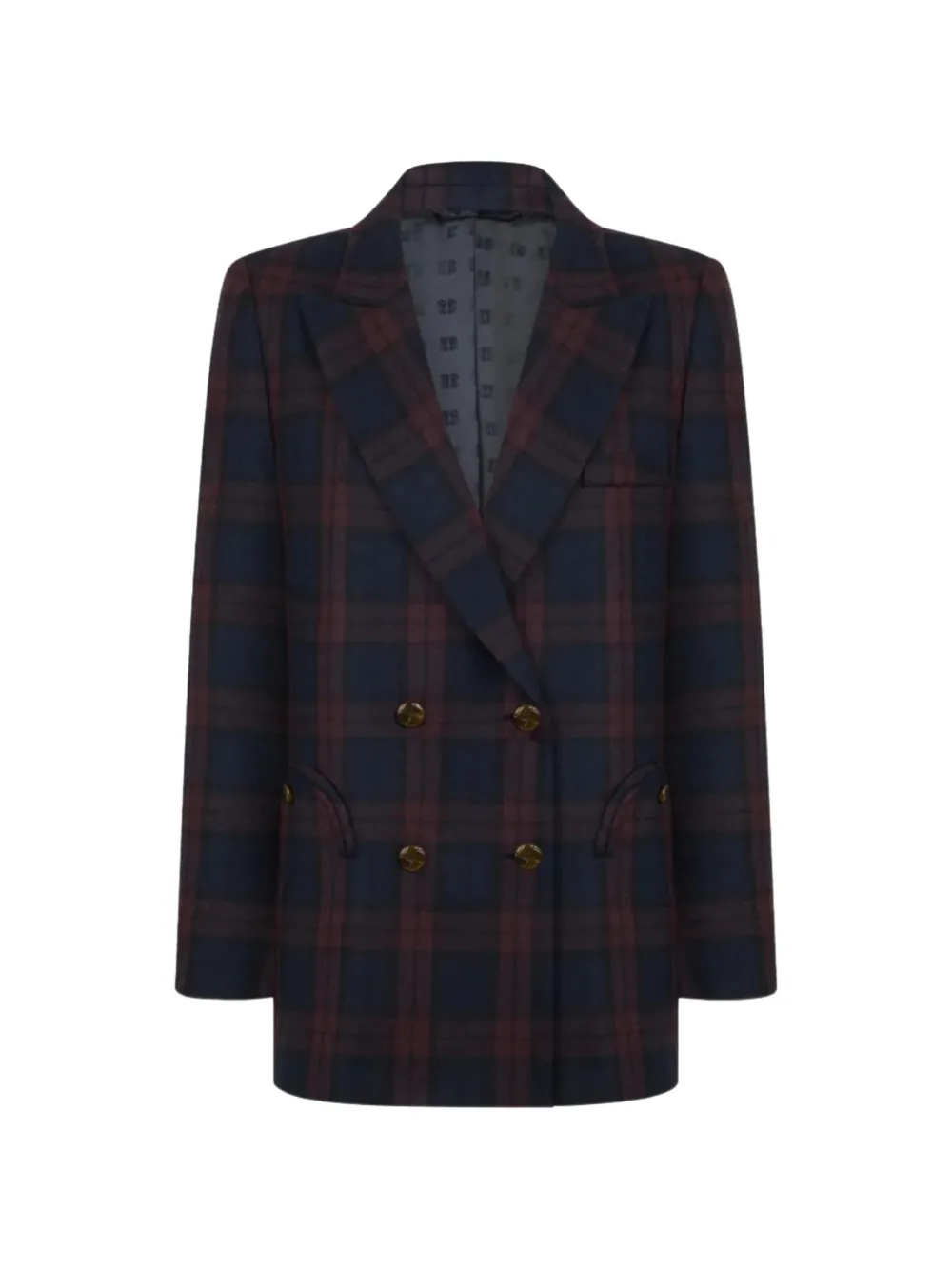 Blazé Milano Amane check double-breasted blazer - Blau