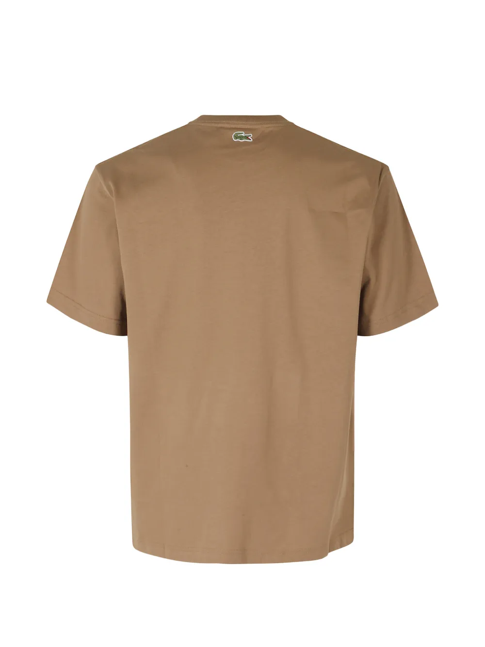 Lacoste printed embroidery-accent cotton-jersey T-shirt Beige
