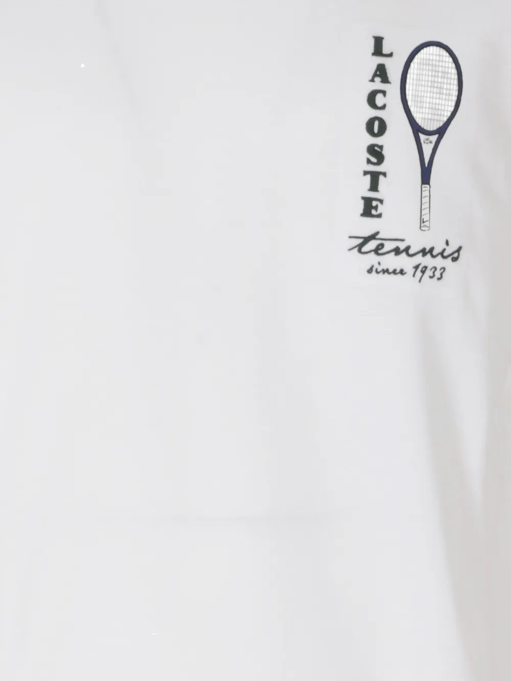 Lacoste printed embroidery-accent cotton-jersey T-shirt Wit