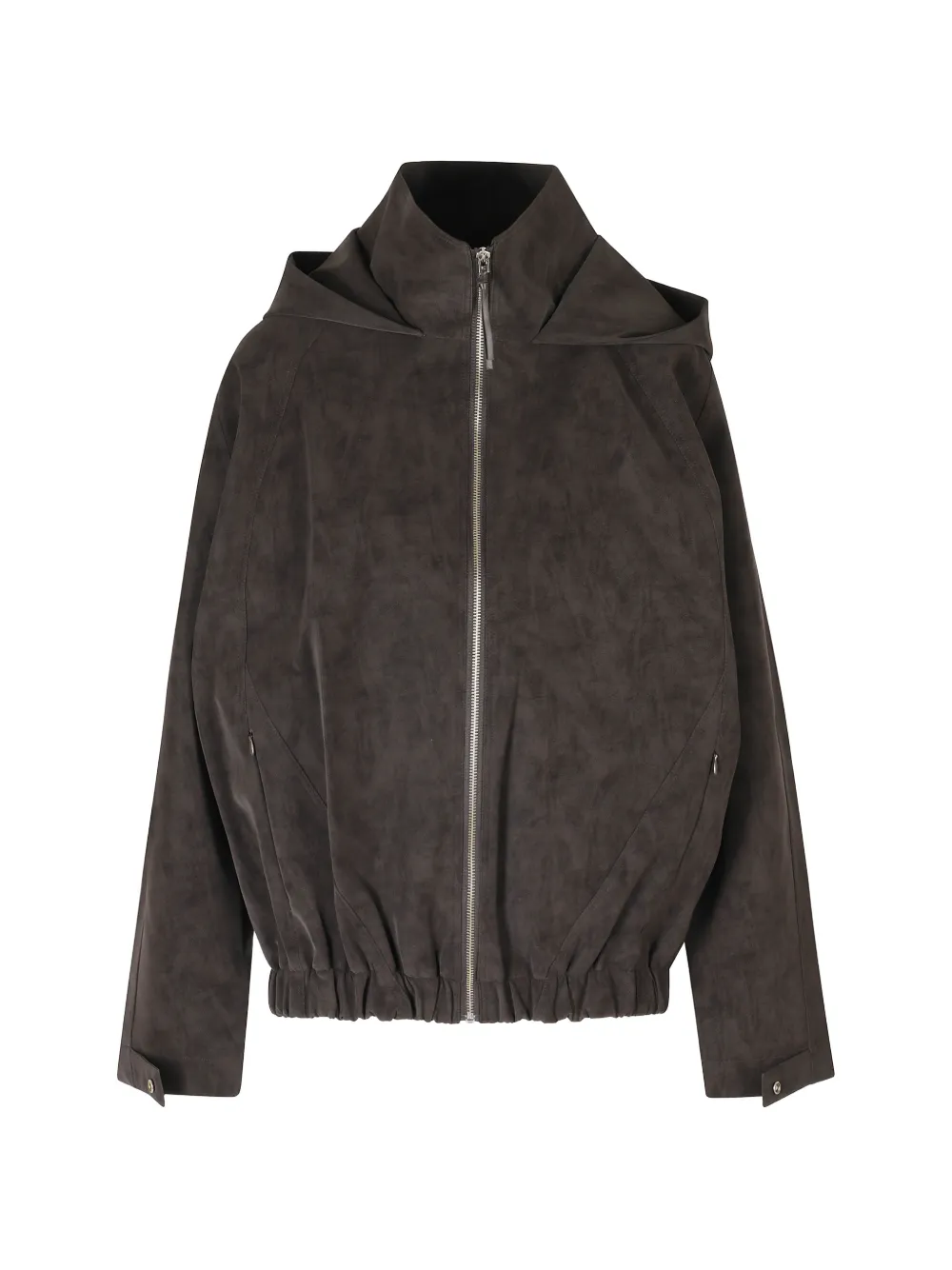 La Piscine Hooded Bomber Jacket In Brown