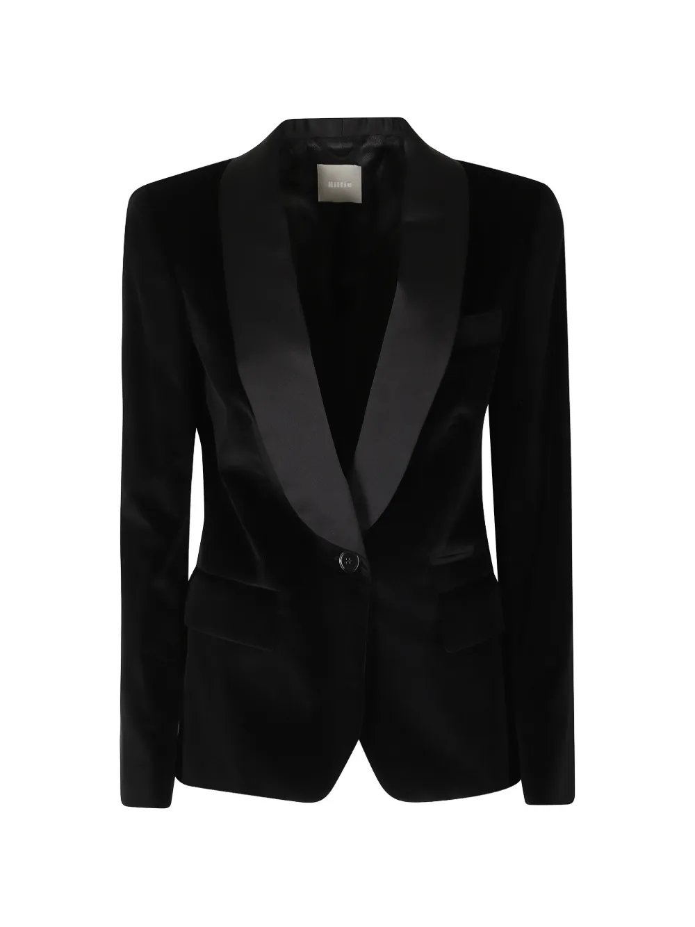 Kiltie velvet blazer - Schwarz
