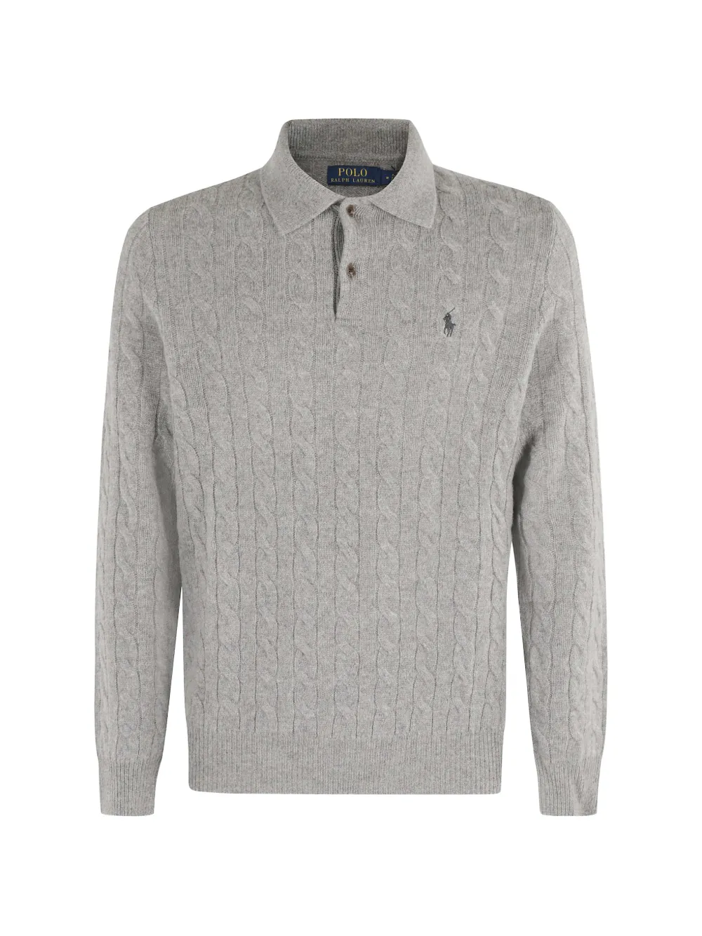 Polo Ralph Lauren cable-knit polo sweater Grijs