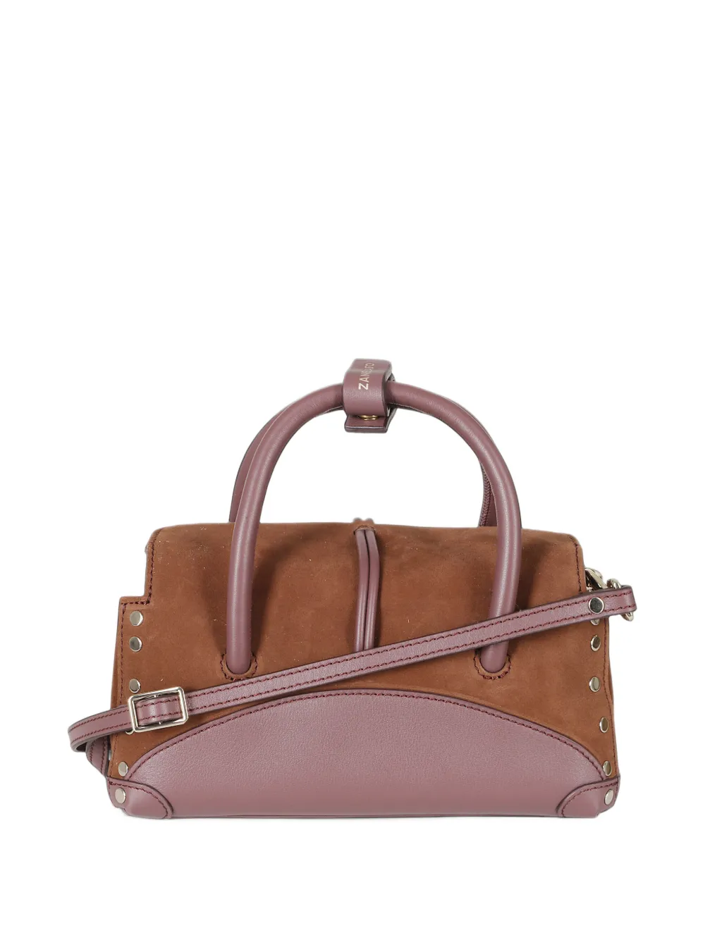 Zanellato Dotta stud-embellished leather tote bag Bruin