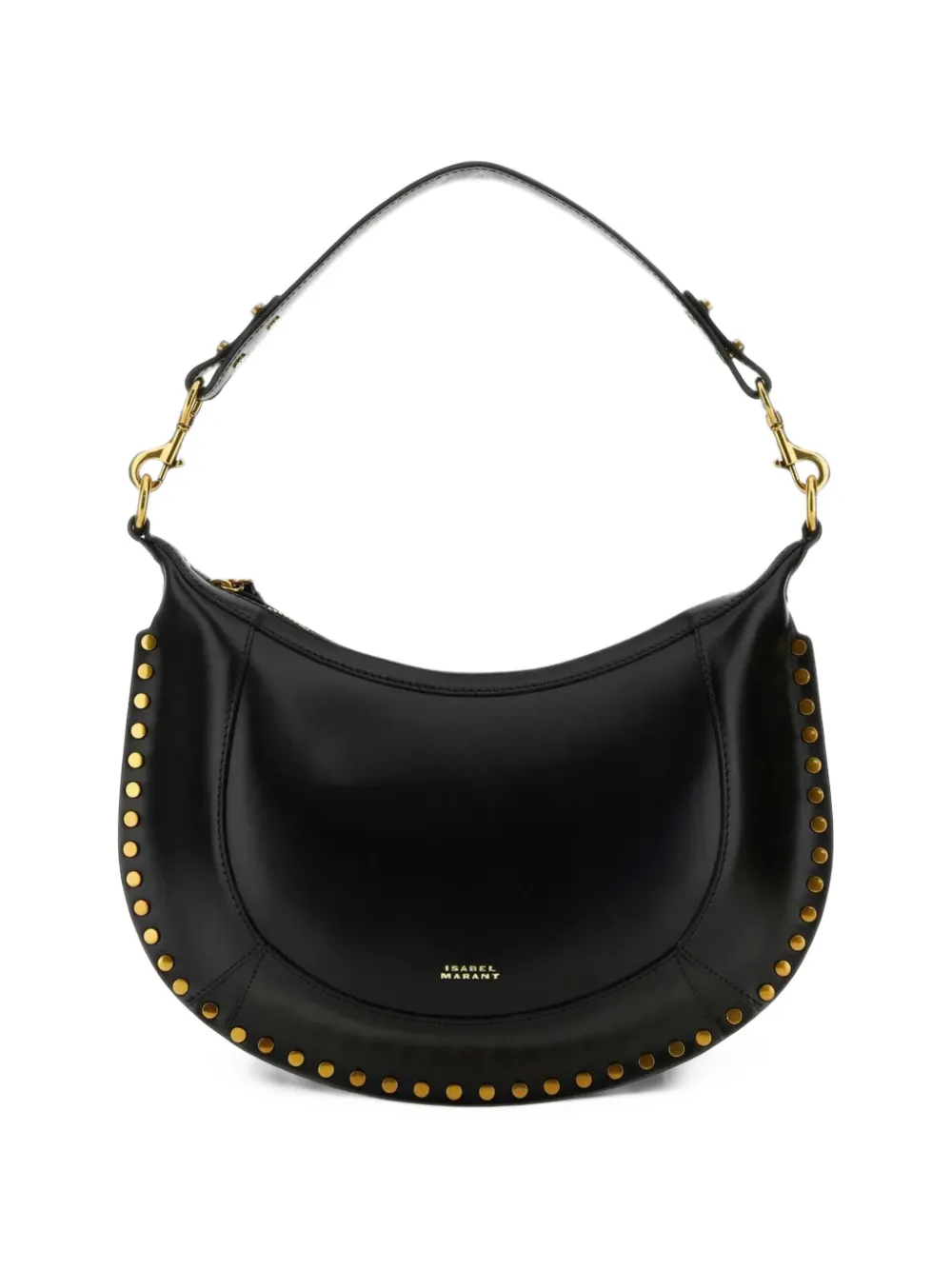 ISABEL MARANT Naoko studded-embellishment leather shoulder bag Zwart