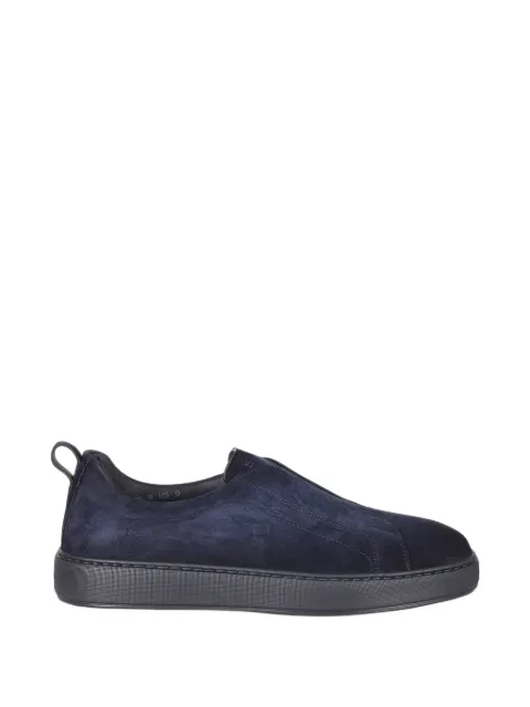 Santoni suede slip-on sneakers
