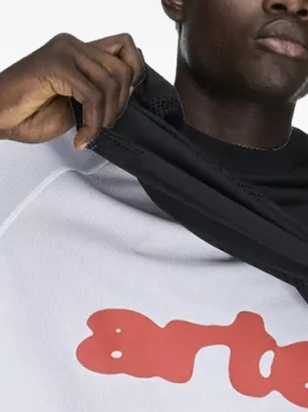 Arte Antwerp logo-print layered T-shirt Zwart