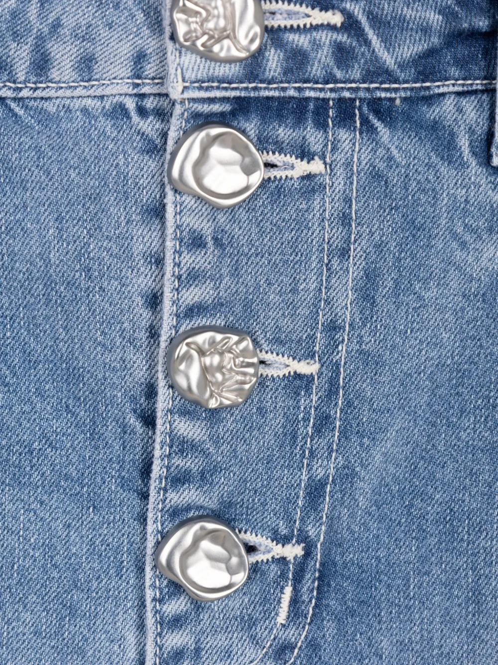L'Agence Button-up spijkershirt Blauw