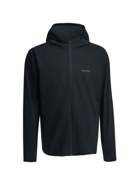 Montbell logo-print zip-up hoodie