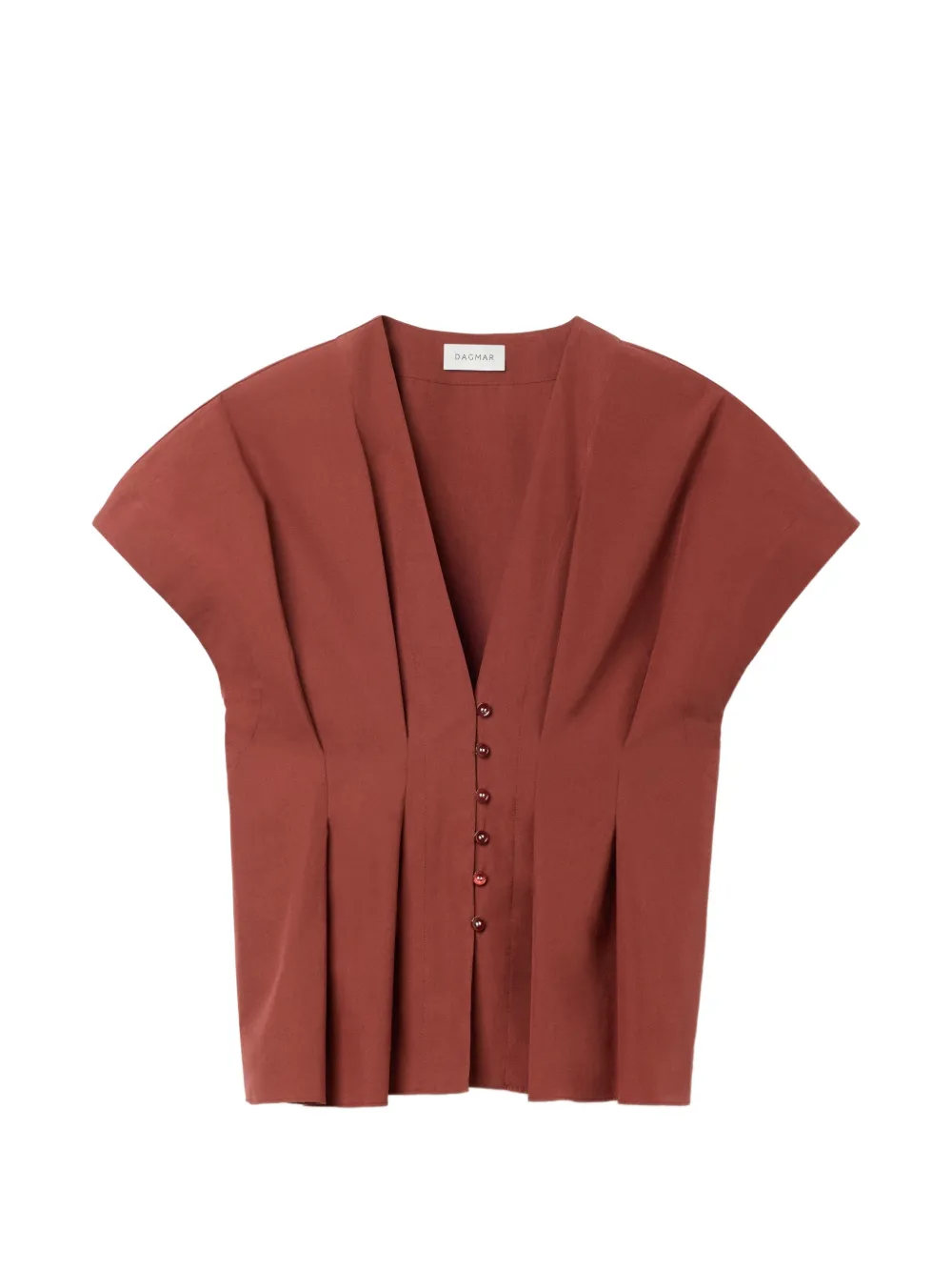 House Of Dagmar pleated cinched top - Rosso