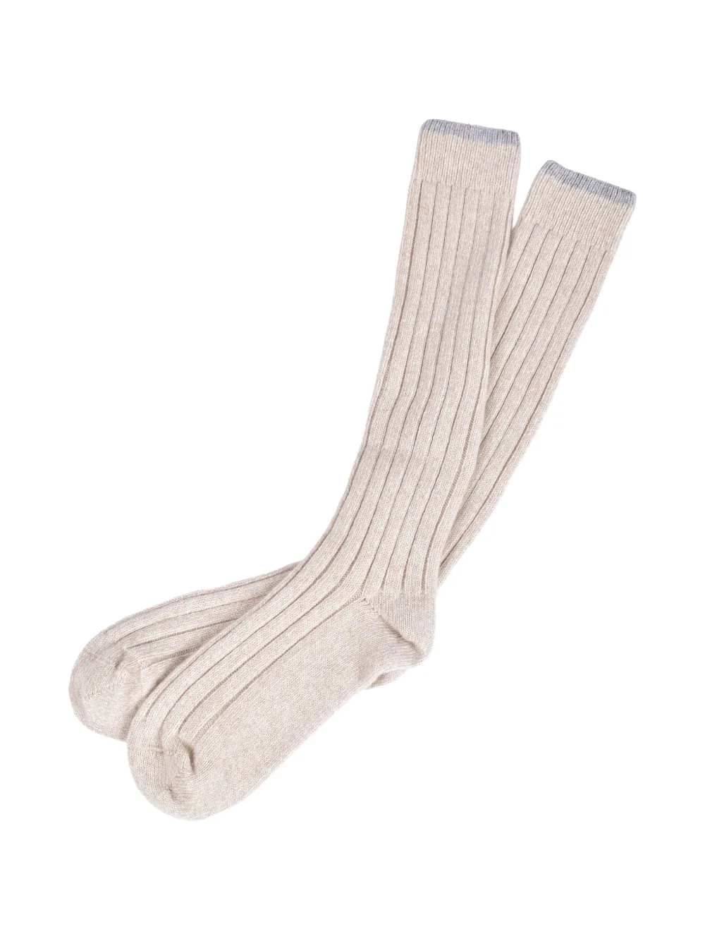 Brunello Cucinelli ribbed knee-high socks - Toni neutri