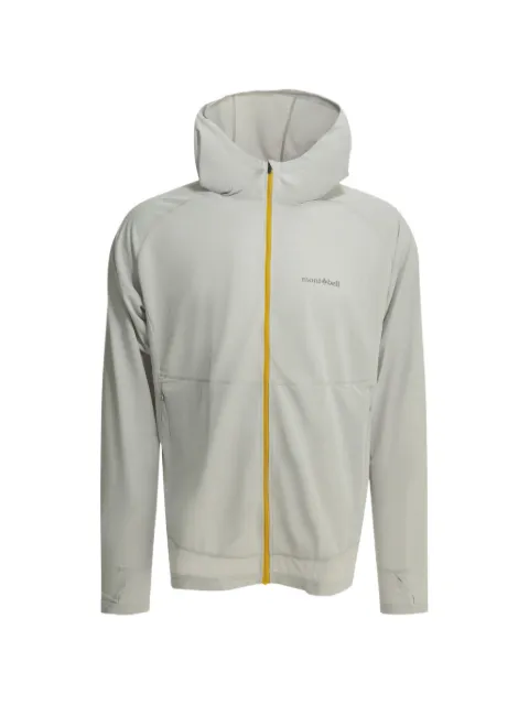 Montbell logo-print zip-up hoodie