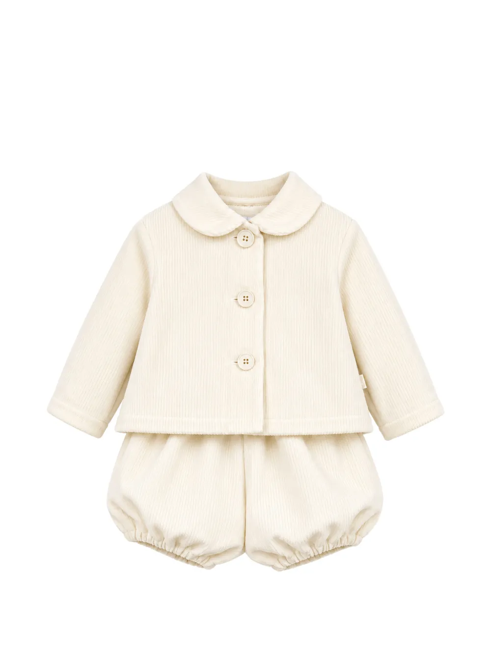 Il Gufo corduroy shorties set Wit