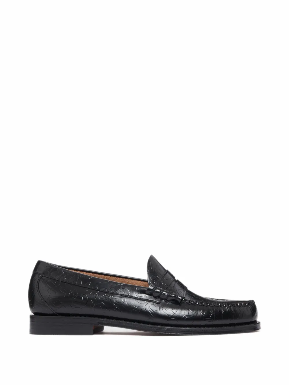 G.H.Bass x Karl Lagerfeld Weejuns embossed leather loafers - Nero