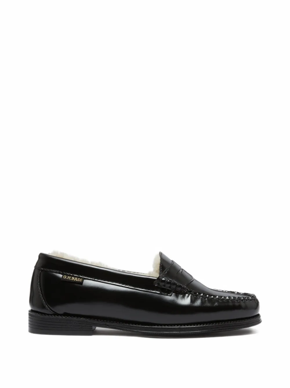 G.H.Bass Weejuns Penny shearling loafers - Nero
