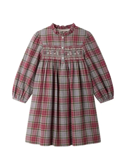 Bonpoint Maddalina smocked check dress