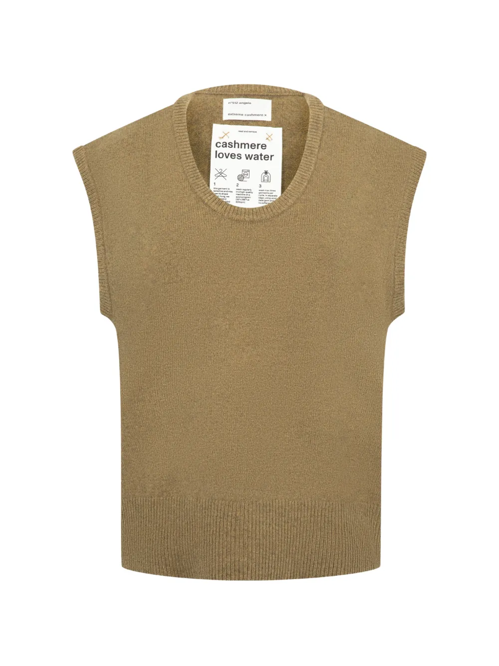 Extreme cashmere Nº 512 Angele sleeveless sweater Beige