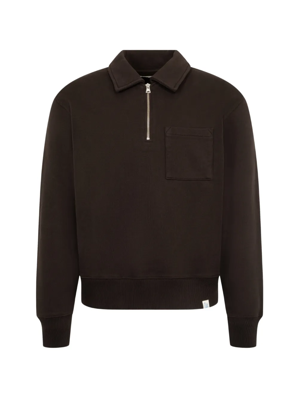Merz B. Schwanen quarter-zip chest-pocket sweatshirt - Marron Merz B. Schwanen quarter-zip chest-pocket sweatshirt - Marron