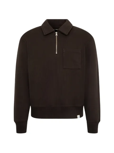 Merz B. Schwanen quarter-zip chest-pocket sweatshirt