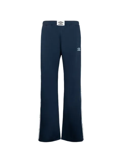 Pleasures logo-tape bootcut track pants