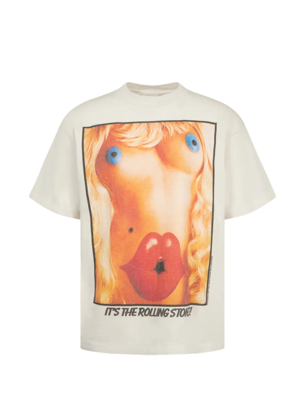 SAINT MXXXXXX × The Rolling Stones graphic-print T-shirt Wit