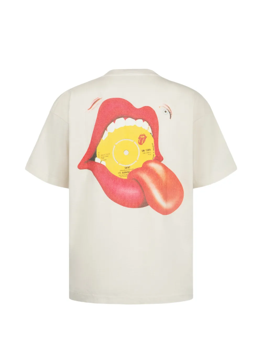 SAINT MXXXXXX × The Rolling Stones graphic-print T-shirt Wit