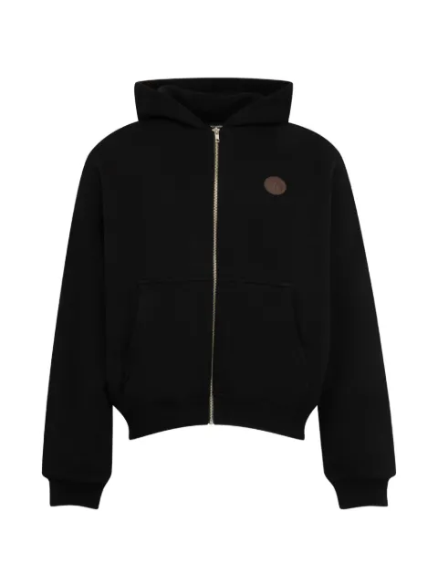 Willy Chavarria logo-patch zip-up hoodie