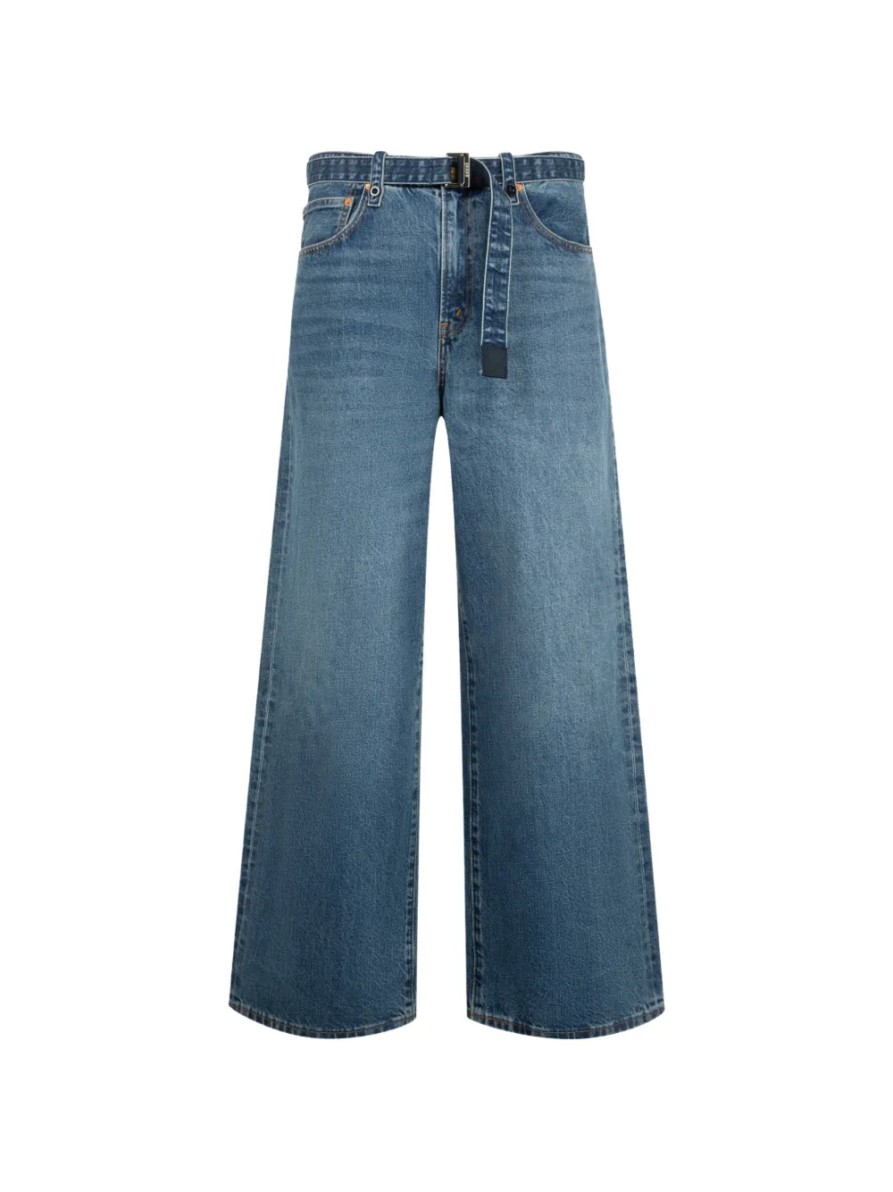 sacai x Levi's belted wide-leg jeans - Blu