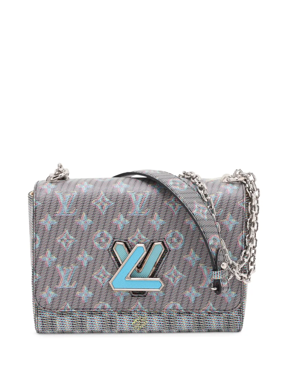 Louis Vuitton Pre-Owned 2019 Damier Monogram Pop Twist MM crossbody bag - Blu