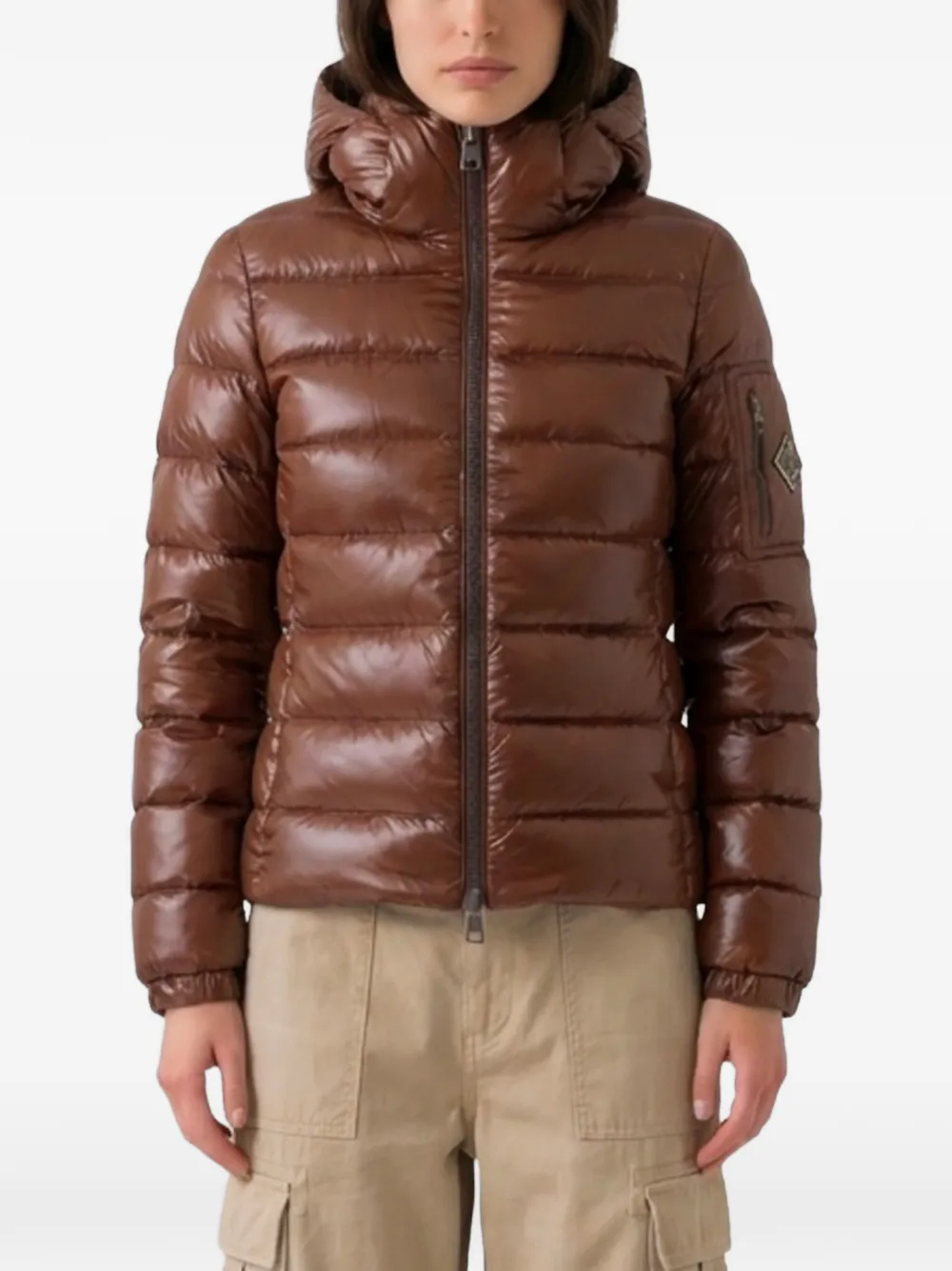 Herno hooded quilted jacket - Braun