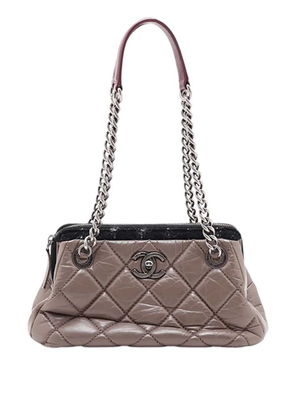 CHANEL Pre-Owned 2013-2014 Aged Calfskin Portobello Bowler Bag shoulder bag - Braun