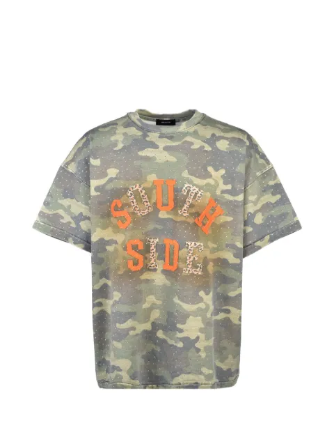 BREATH rhinestone-embellished camouflage-print T-shirt