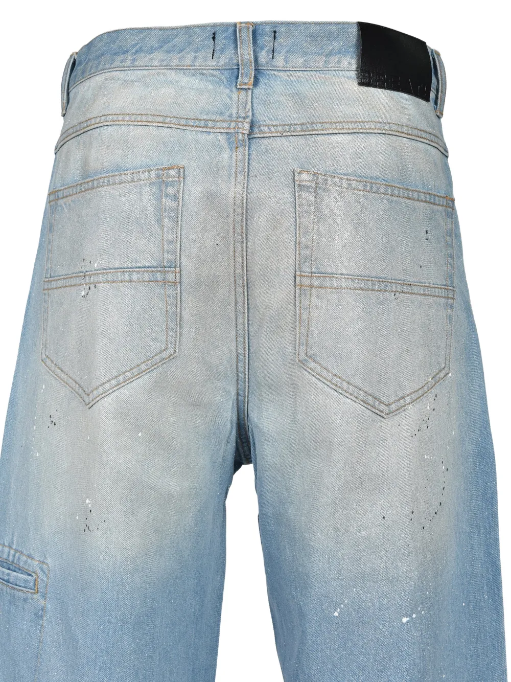 BREATH glitter-coated distressed jeans Blauw