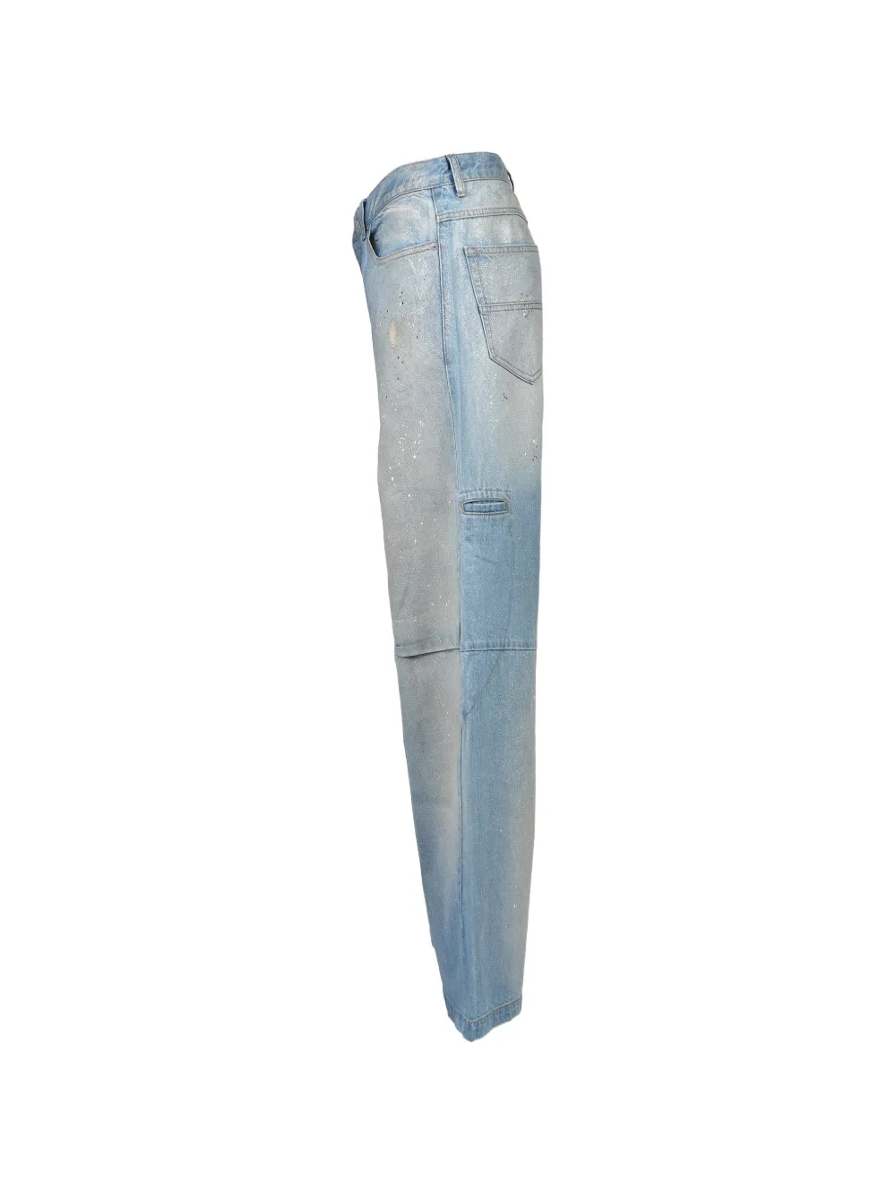 BREATH glitter-coated distressed jeans Blauw