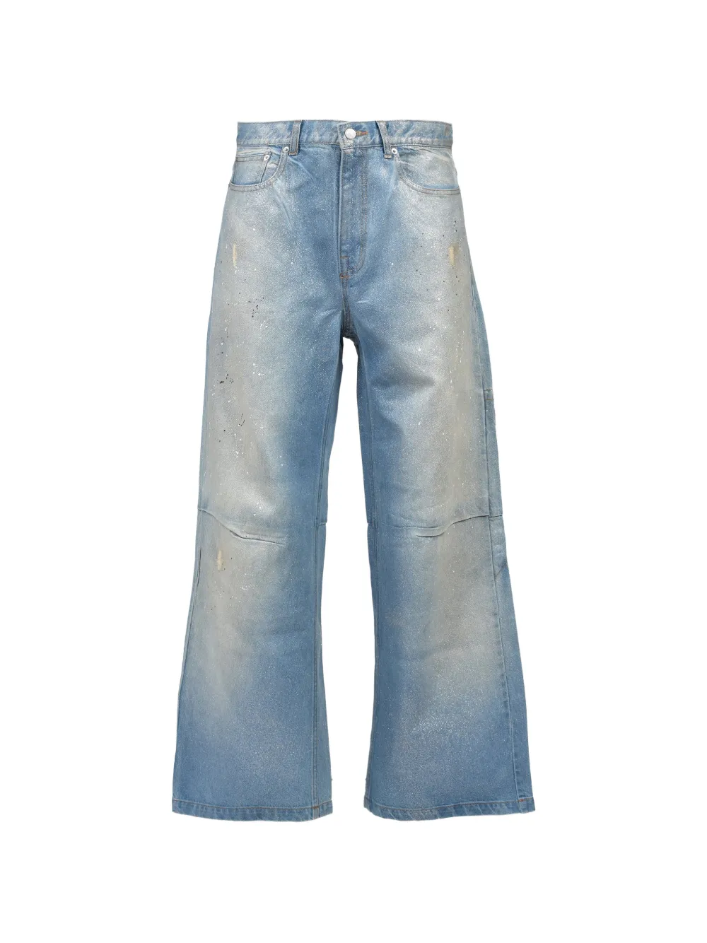 BREATH glitter-coated distressed jeans Blauw