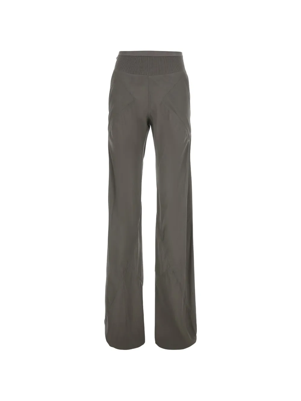 Rick Owens ribbed-waistband panelled trousers Grijs