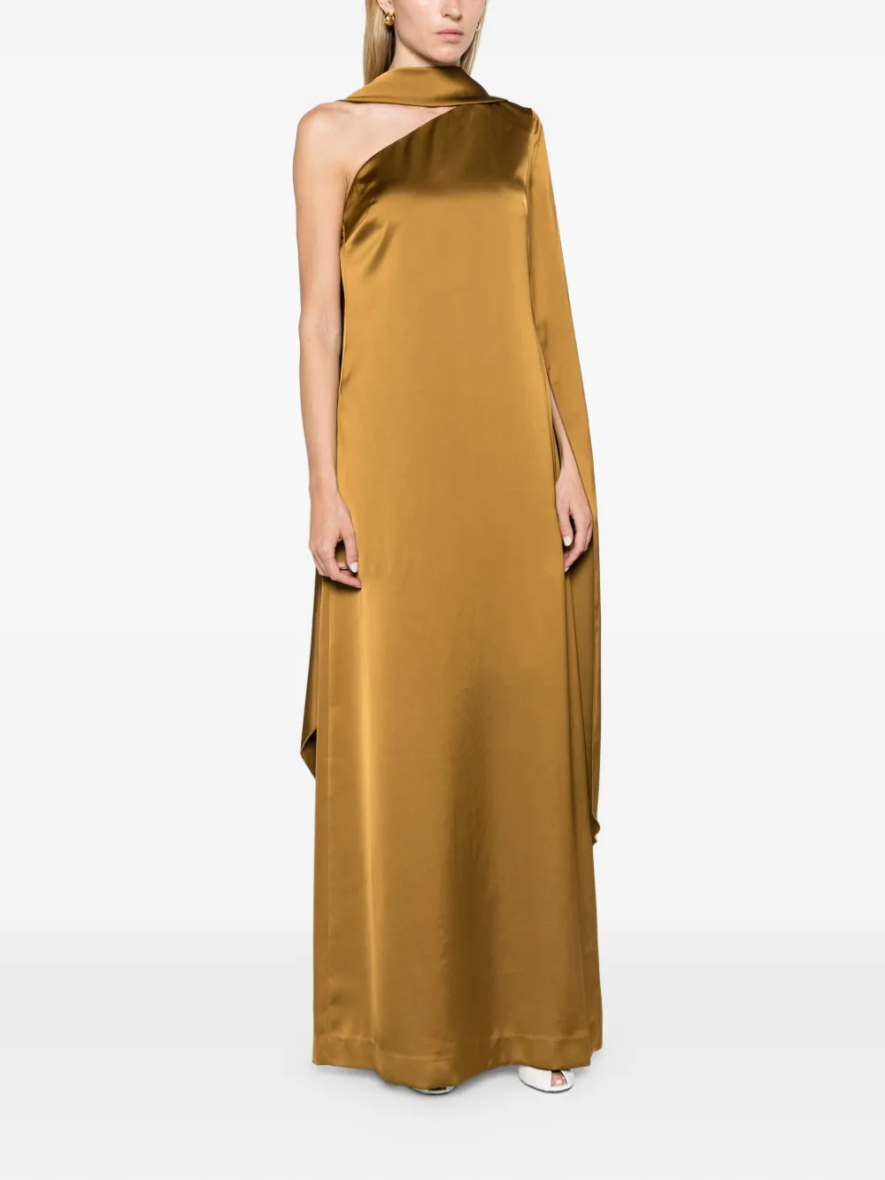 Solace London The Newman maxi dress in gold Geel