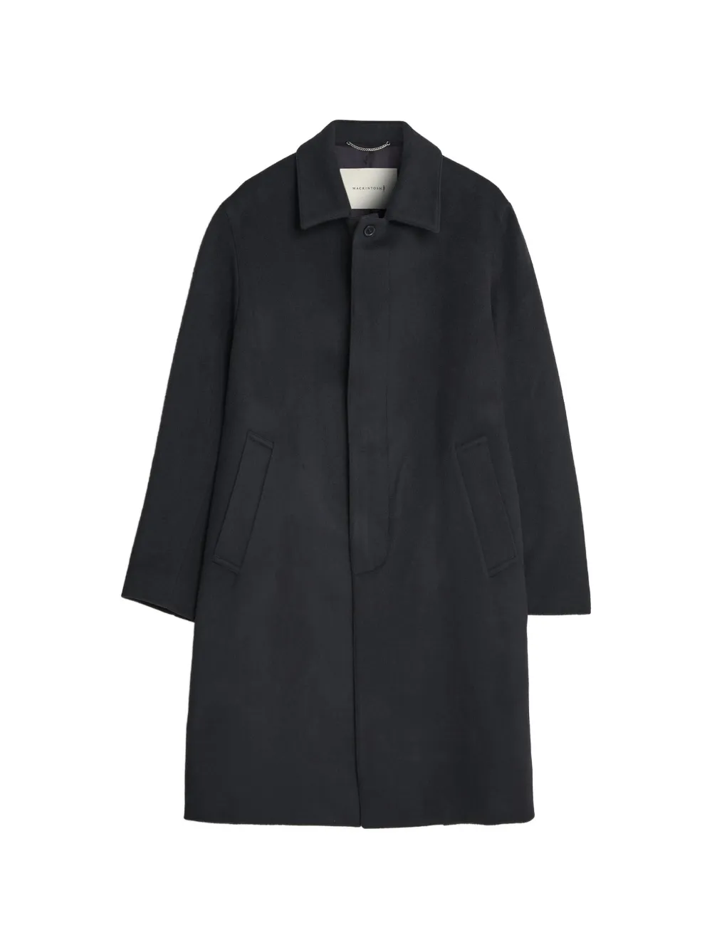 Mackintosh Dunkled concealed-fastening coat Blauw