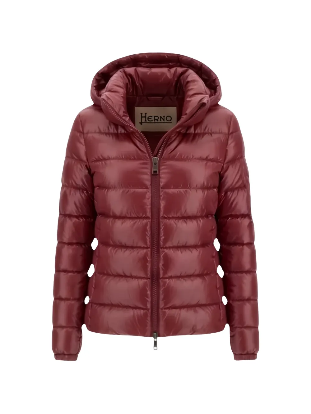 Herno quilted hooded jacket Rood