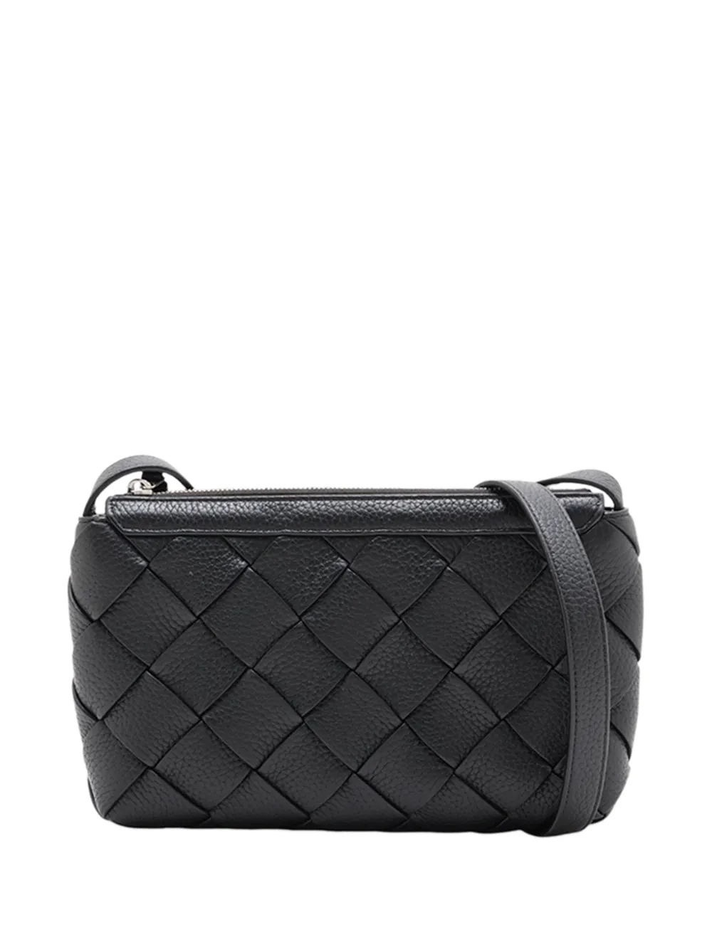 Bottega Veneta Pre-Owned 2000-2026 Grained Calfskin Intreccio Diago crossbody bag - Schwarz