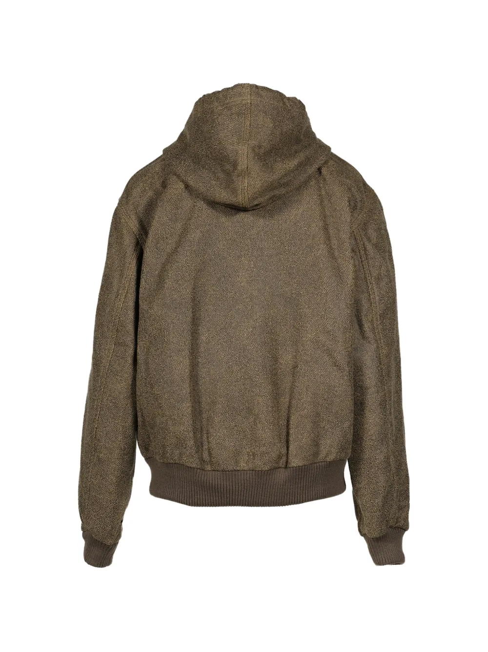 R13 shearling-pocket zip-up hoodie Bruin