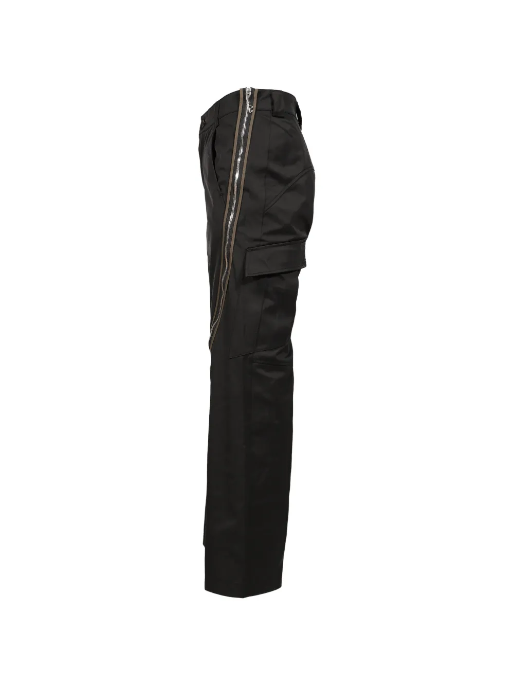 FFFPOSTALSERVICE Diffraction zip-detail trousers Zwart