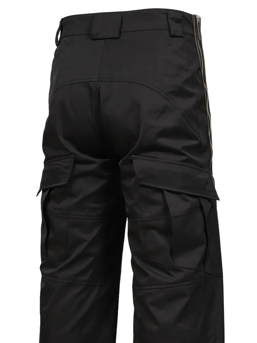 FFFPOSTALSERVICE Diffraction zip-detail trousers Zwart